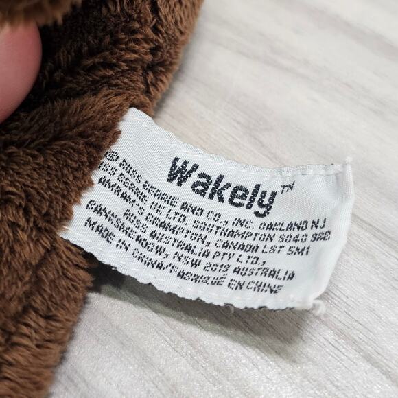 Russ Wakely Brown Puppy Dog Plush Big Eyes Big Head Laying Down lil peepers - Picture 6 of 7